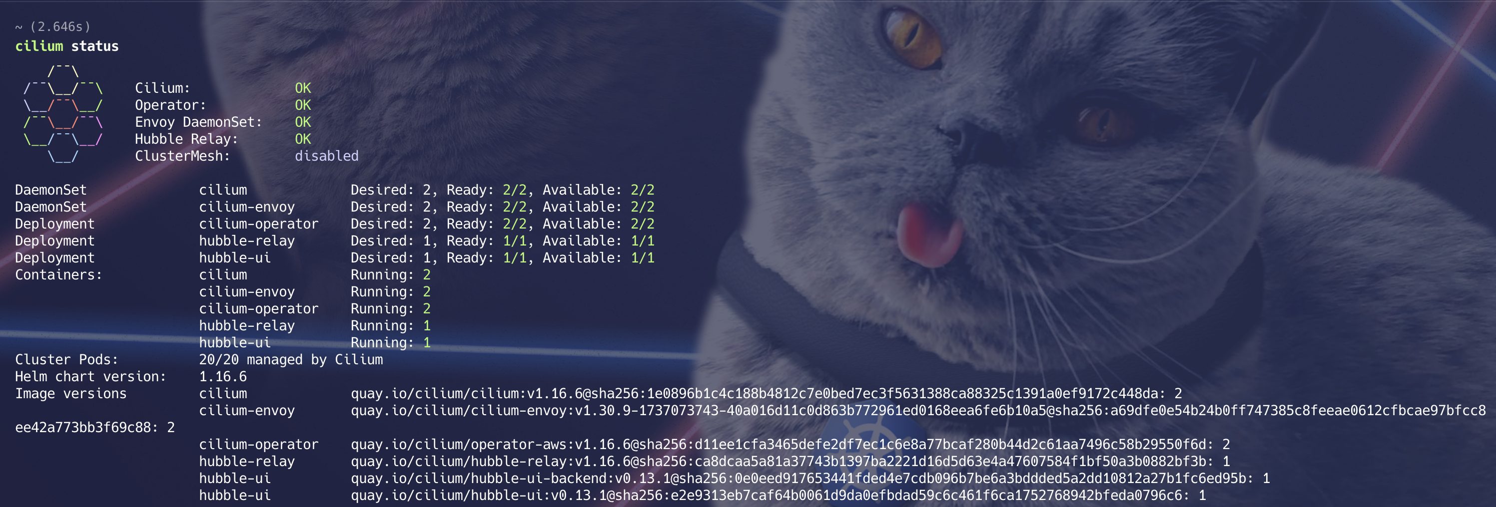 cilium status hubble enable